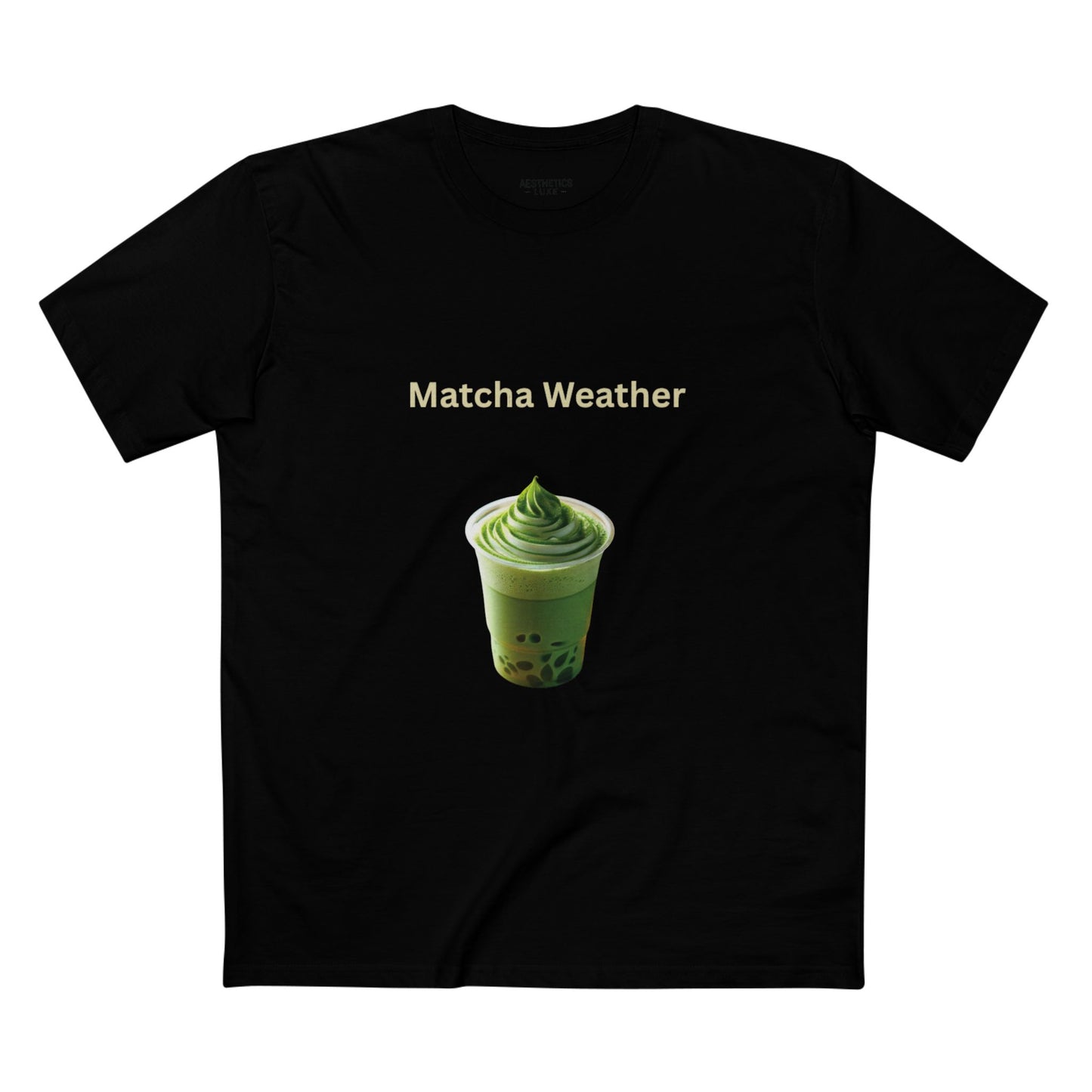 Matcha Weather •Aesthetics Luxe II Staple Tee • Perfect for Cafe Lovers and Casual Days 🍃