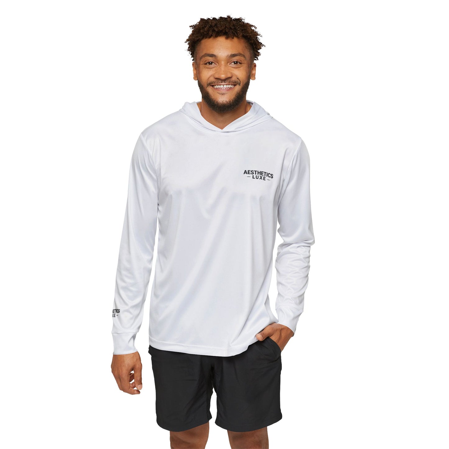 Men's Aesthetics Luxe ™️ Fitness Sports Warmup Hooded Sleeve Shirt II - Flex Active Gym Wear