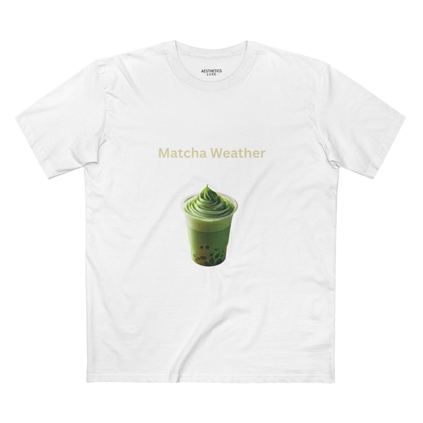 Matcha Weather •Aesthetics Luxe II Staple Tee • Perfect for Cafe Lovers and Casual Days 🍃
