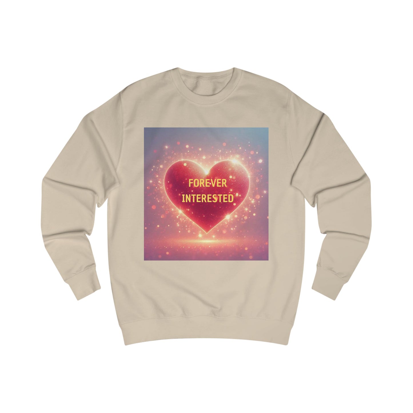 Aesthetics Luxe ™️ — "Forever Interested" Hearted Cozy Pullover Sweatshirt - Luxe Wear