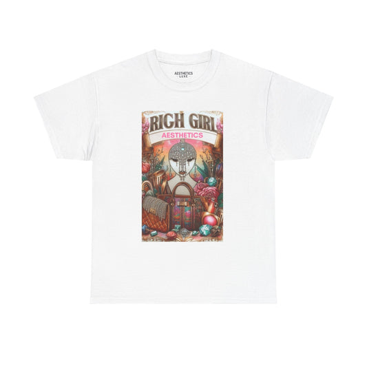 Rich Girl Aesthetics Unisex Heavy Cotton Tee - Trendy Graphic Tee for Fashion Lovers