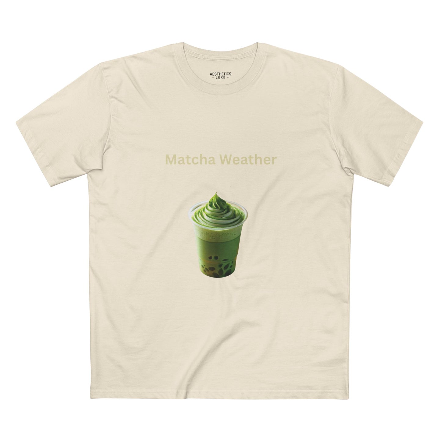 Matcha Weather •Aesthetics Luxe II Staple Tee • Perfect for Cafe Lovers and Casual Days 🍃