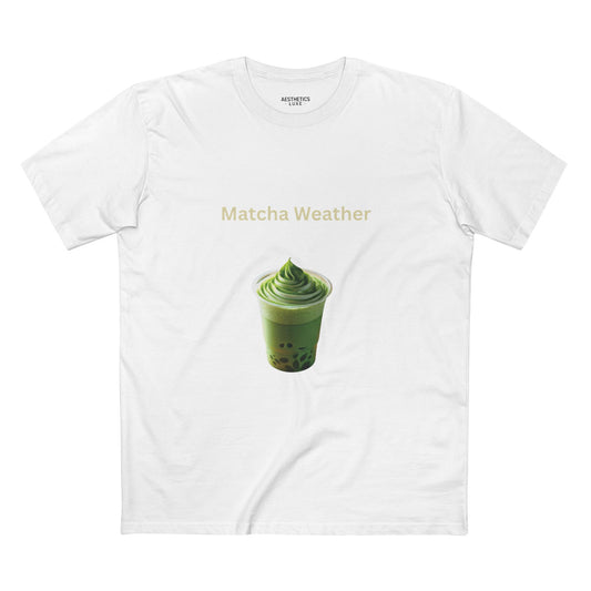 Matcha Weather •Aesthetics Luxe II Staple Tee • Perfect for Cafe Lovers and Casual Days 🍃